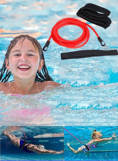 Buy SwimmingBelt Rope, Swim Training Belts Swim Stationary Tether Swim Harness Static Swim Resistance Bands Bungee Cords for Adult Kids Swim, Elastic Rope Trainer Set Swim Accessories in Saudi Arabia