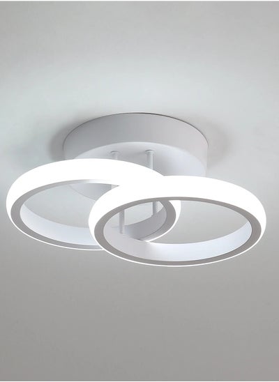 Buy Modern LED Ceiling Light, Acrylic Ceiling Lamp, Creative 2-Ring Design, Cool White Light in Saudi Arabia