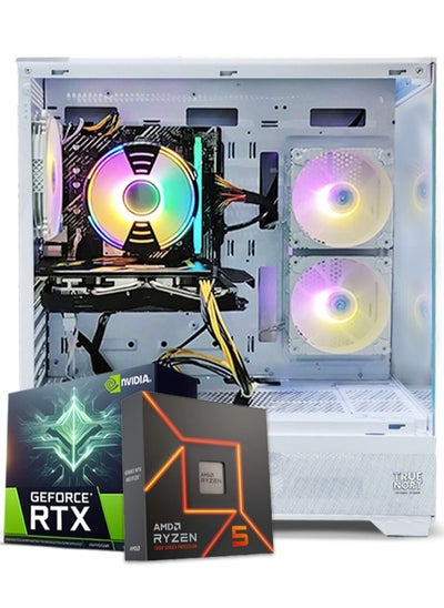 Buy Gaming PC, AMD Ryzen 5-5500, RTX 3060, 16GB RAM, 1TB SSD, Air Cooler 120MM, 650 PSU , Window 11 Pro, White Case in UAE