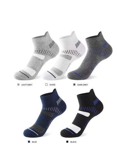 اشتري 5 PairsMen's Athletic Socks - Low Cut, Sweat Wicking, Anti-Odor, Comfortable for All Season - Ideal for Activity, Running, and Everyday Use - The Ultimate Sock Set في السعودية