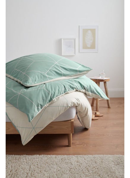 Buy Single Winter Jersey Duvet Set 135 x 200 cm, Sage Combo in UAE