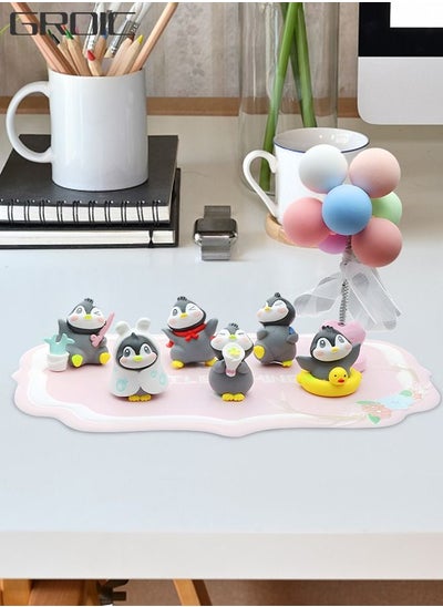 Buy Home Decoration Ornament Cute Penguin Doll and Swing Balloon Room Decoration Multi-Accessories Cute Resin Ornaments Suit with Anti-Slip Mat in UAE