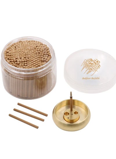 Buy Bakhoor BoSidin Cambodian Oud Incense Sticks 3mm with Free Copper Stick Holder in UAE