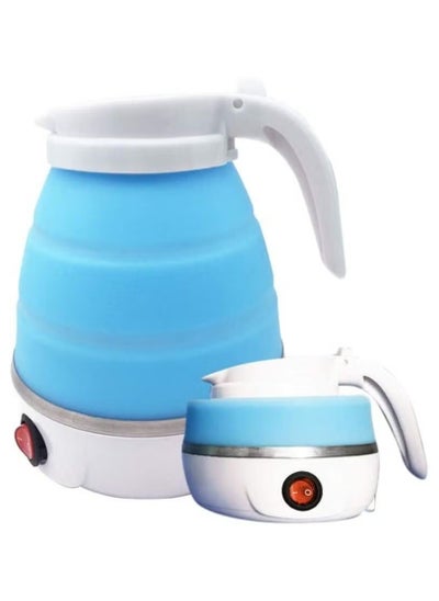 Buy Portable Electric Foldable Kettle for Travel, Silicone Water Boiler, Easy to Carry & Heat | Blue in UAE