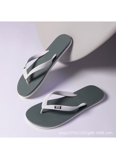 اشتري 2024 Summer Mens Flip Flops Lightweight Non-SlipGray Gray في السعودية