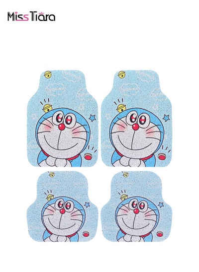 Buy 4-Piece Universal Fit Car Mat Set with Cute Cartoon Pattern in UAE