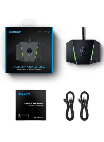 اشتري LEADJOY VX2 AimBox Keyboard Mouse Controller Adapter Converter, Multi-Platform Console Adapter Reverdible USB 2.0 Compatible في السعودية