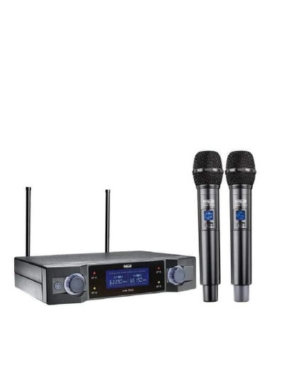 اشتري Ahuja Microphone Wireless Dual Channel UHF 2 Handheld في الامارات