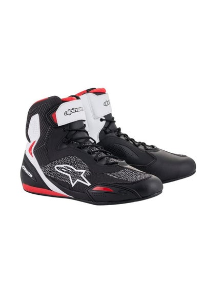 Buy Alpinestars Men's Faster-3 Rideknit Motorcyle Riding Shoe, Black/White/Red, 8.5 in UAE