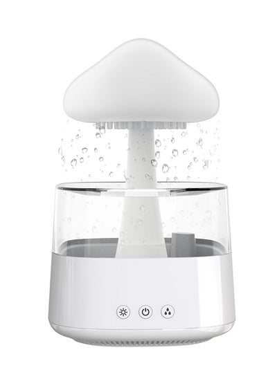 اشتري Rain Cloud Humidifier with 7 Colors LED Lights USB Chargeable Mushroom Diffuser for Bedroom and Large Room Essential Oil Diffuser with Auto Shut-Off and Whole House Coverage في السعودية