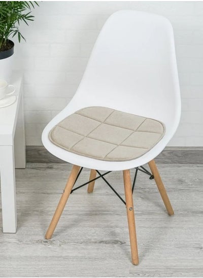 اشتري Micro Velour Chair Pillow Beige 38X39 Cm, Enhance Your Seating Comfort في الامارات