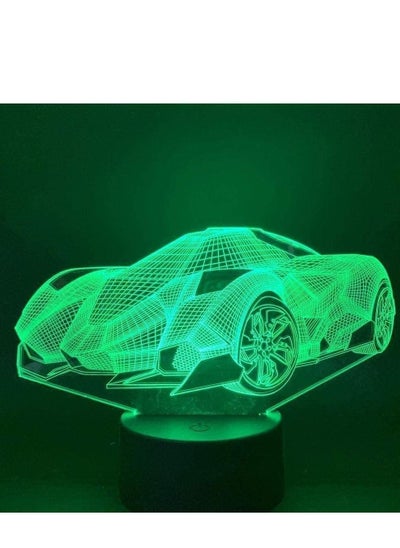 Buy 3D Illusion Lamp LED Multicolor Night Light SUPER CAR LAMBO Figure Touch Remote Table Lamp Naruto Boy Bedroom Birthday Holiday Decor Anime Fans Device Home Decoration Kids Sleep Lamp in UAE