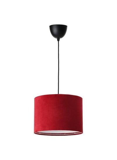 Buy Pendant Lamp Black Dark Red Velvet 33 Cm in Saudi Arabia