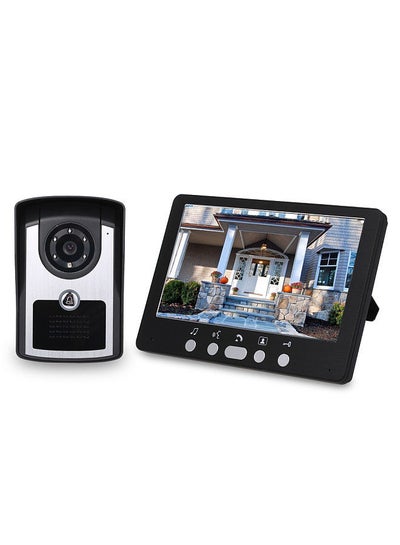 اشتري 7 inch Monitor HD Camera Video Door Phone Doorbell Intercom System IR Night Vision Wired Doorbell Camera في السعودية