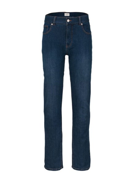 Buy Men Regular Fit Stretchable Denim Jeans, Blue in UAE