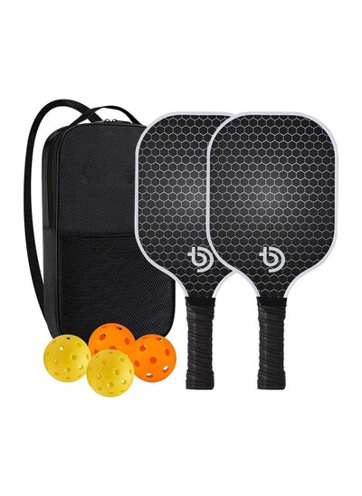 اشتري Pickleball Rackets Set, Lightweight Pickleball Set of 2 Rackets, 4 Pickle Balls and 1 Portable Carry Bag, for Men Women في السعودية