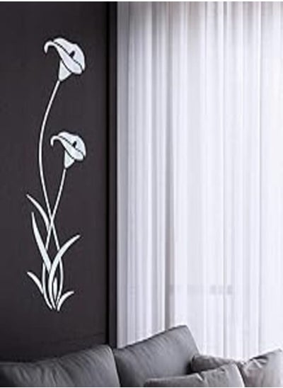 اشتري 3D DIY Flowers Shape Acrylic Wall Sticker Modern Stickers Decoration في مصر