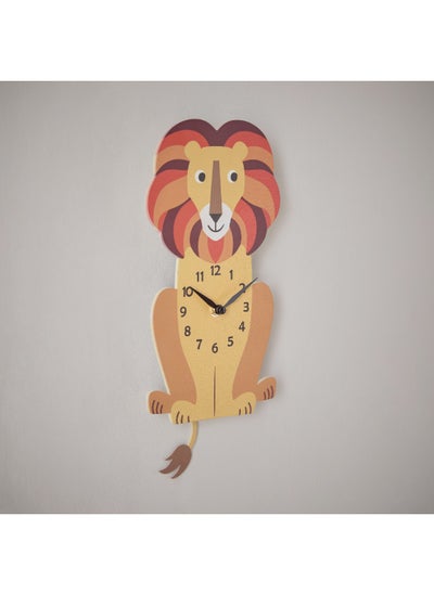 اشتري Playland Lion Pendulum Wall Clock 25.8 x 36 cm في الامارات