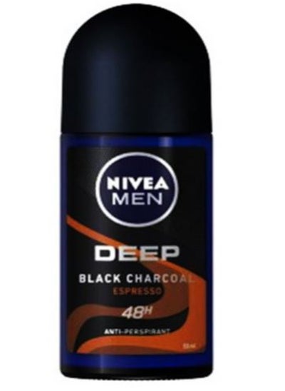 Buy Nivea Men Roll On Deep Black Carbon Espresso - 50 ML in Egypt