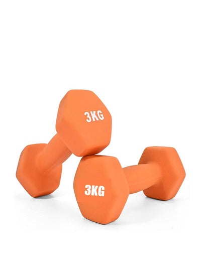 Buy COOLBABY Dumbbells Weights Exercise Orange 3KG*2 in UAE