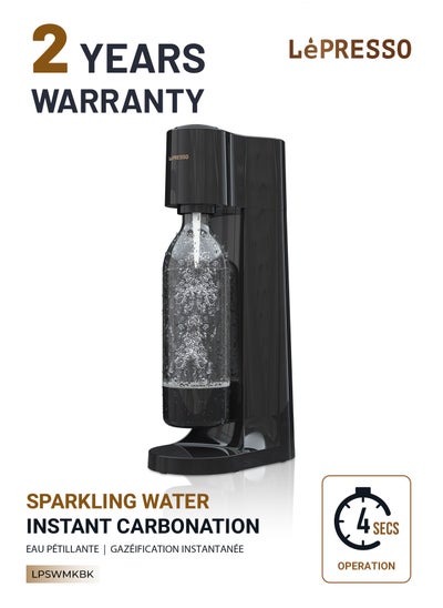 Buy Sparkling Water Maker 800mL - Black in Saudi Arabia