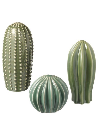 Buy Decoration Set Of 3, Green in Saudi Arabia