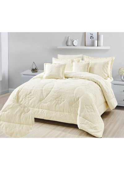 Buy 5-PIECE Single Comforter Set Microfiber King Size 170x230 cm in Saudi Arabia