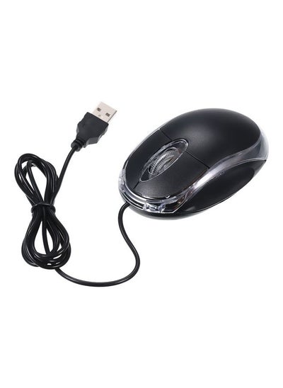 Buy Wired Optical Mini Portable Mobile Mouse Black in UAE