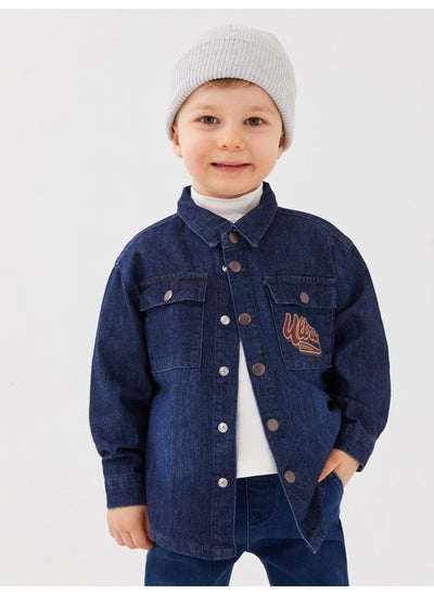 اشتري Long Sleeve Printed Baby Boy Jean Shirt في مصر