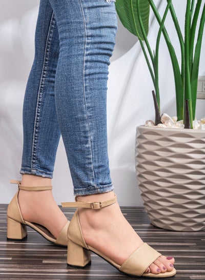 Buy Women Classic Sandals 5CM -Beige in Egypt