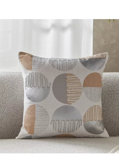 Buy Open View Embroidered Filled Cushion - 45x45 cm in Saudi Arabia