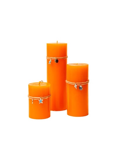 Buy 3 candel Tangerine Dream Pillars diffrent size in Egypt