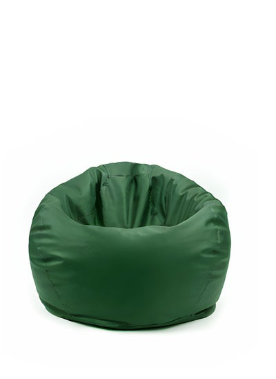 Buy Faux Leather Bean Bag With Polystyrene Beads Filling (XL, Forest Green) in UAE