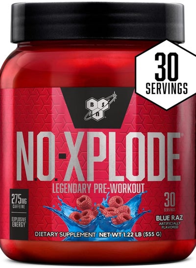 Buy BSN N.O.-XPLODE Pre Workout Powder, Energy Supplement for Men and Women with Creatine and Beta-Alanine - Blue Razz , 30 Servings in UAE