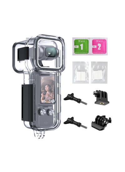 اشتري Waterproof Housing Case for DJI Osmo Pocket 3, Touchscreen Underwater Diving Protective Shell Waterproof up to 50m/164/ft with Helmet Bracket & 1/4 Bracket Accessories في الامارات