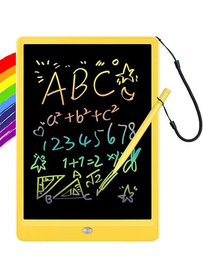 Buy Kids Drawing Board Colorful  10 Inch LCD Writing Erasable and Reusable Pad in UAE