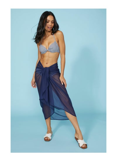 Buy Tie Waist Printed Beach Sarong in Saudi Arabia