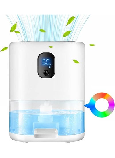 اشتري Dehumidifiers for Home, 1000ml, Super Quiet, Auto Shut-Off, Small Dehumidifier with 7 Colour LED, Portable Low Energy Dehumidifiers for Drying Clothes,Dehumidifier for Bedroom, Kitchen, Bathroom في السعودية