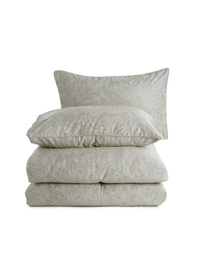 اشتري Hannah Paisley 3-Piece Comforter Set 240X260Cm - Duck Egg في الامارات