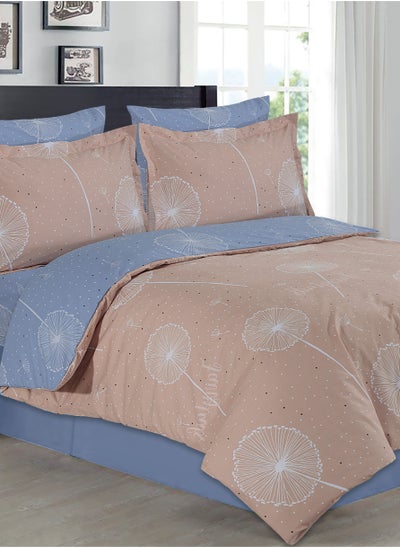 Buy Amali Poly cotton Complete Bed Set including 1xDuvet Cover 160cm x 220cm 1xFitted Sheet 120 x 200 + 35cm with 2xPillow Covers 50 x 75cm in UAE