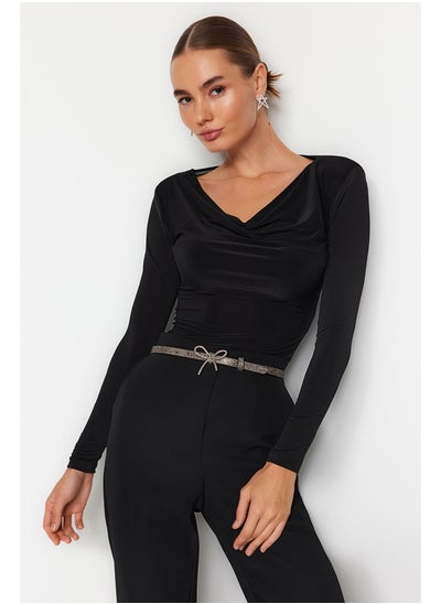 Buy Black Knitted Collar Bodysuit TPRAW24BD00029 in Egypt