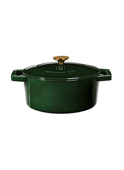 اشتري Emerald Cast Iron Casserole 24 cm, Green, Hungary في الامارات