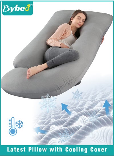 Buy Pregnancy Pillow with Cooling Cover, Maternity Pillows for Sleeping, U-Shaped Body Support for Back, Hips, Legs, Belly,a Must Have for Pregnant Women in UAE