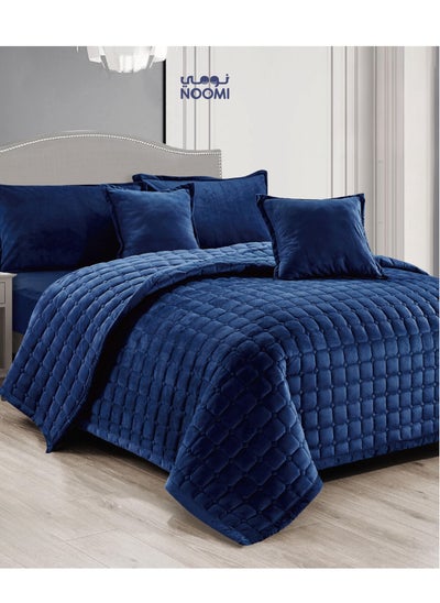 Buy Soft velvet bedspread 4 pieces single 160x220 in Saudi Arabia