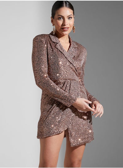 Buy Sequin Tie Detail Dress in Saudi Arabia