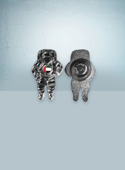 Buy Astronaut Mission Spaceman Silver Magnetic Badge in UAE