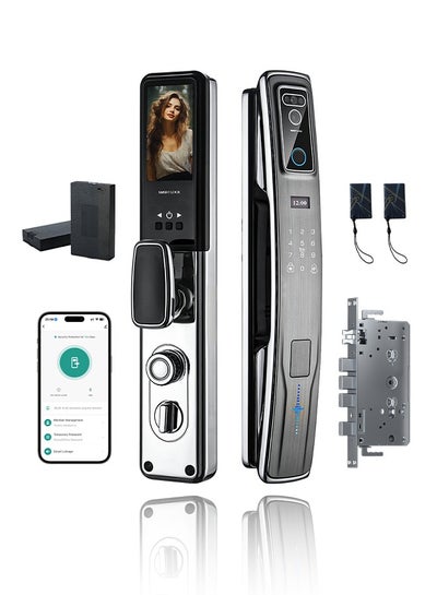 Computer Camera Lock Image Smart Lock with Camera, Palm Print Recognition Lock, WiFi Video ...