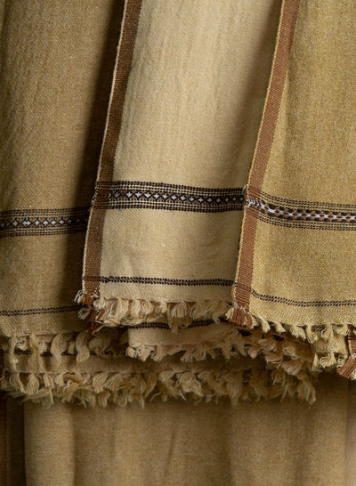 Buy Blanket Throws Natural Wool Fabric 265 x 130 cm in UAE