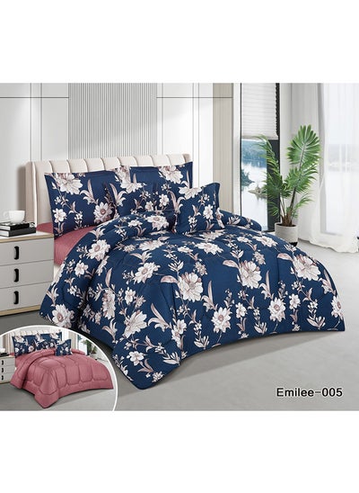 Buy Horse Comforter Set With Silky Soft Fabric Two Sides With A Floral Pattern 6 Pieces King Size in Saudi Arabia