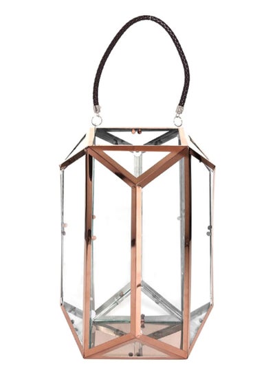 Buy Marcus Lantern, Copper & Clear - Large, 21 cm in UAE